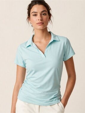PGA Tour Light Aqua Polo Top